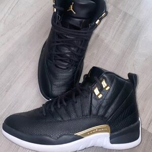 Jordan Black and Gold High-Top Sneakers